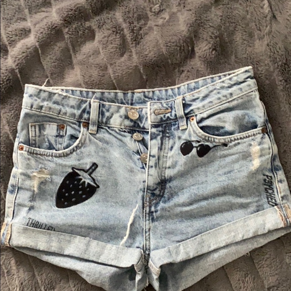Blue jean shorts